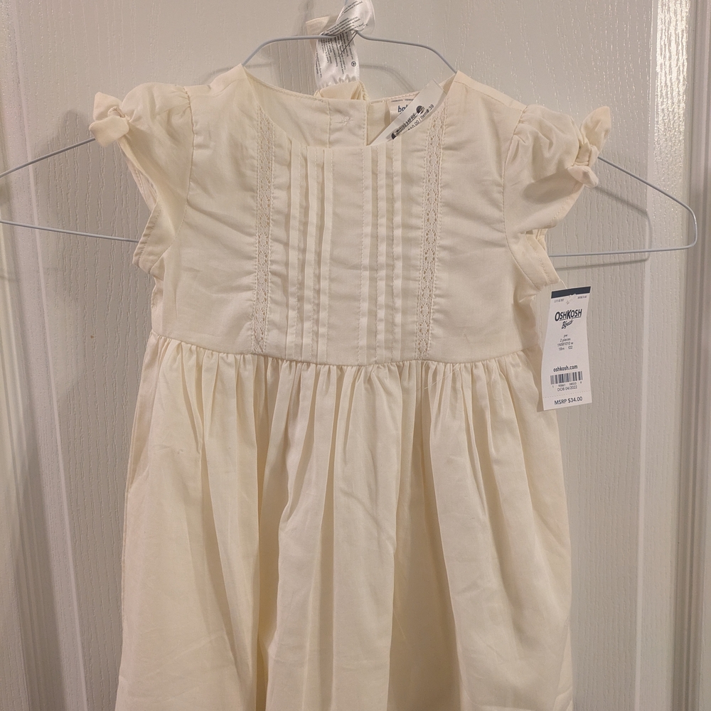 Charming Cream Dress for Kids